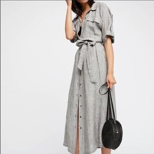 FREE PEOPLE CLEOBELLA Cayman Belted Shirtdress